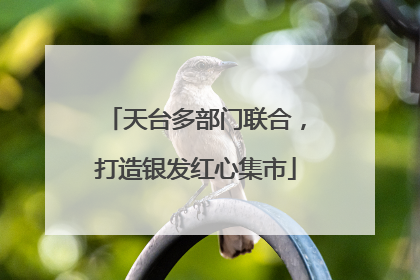 天台多部门联合，打造银发红心集市